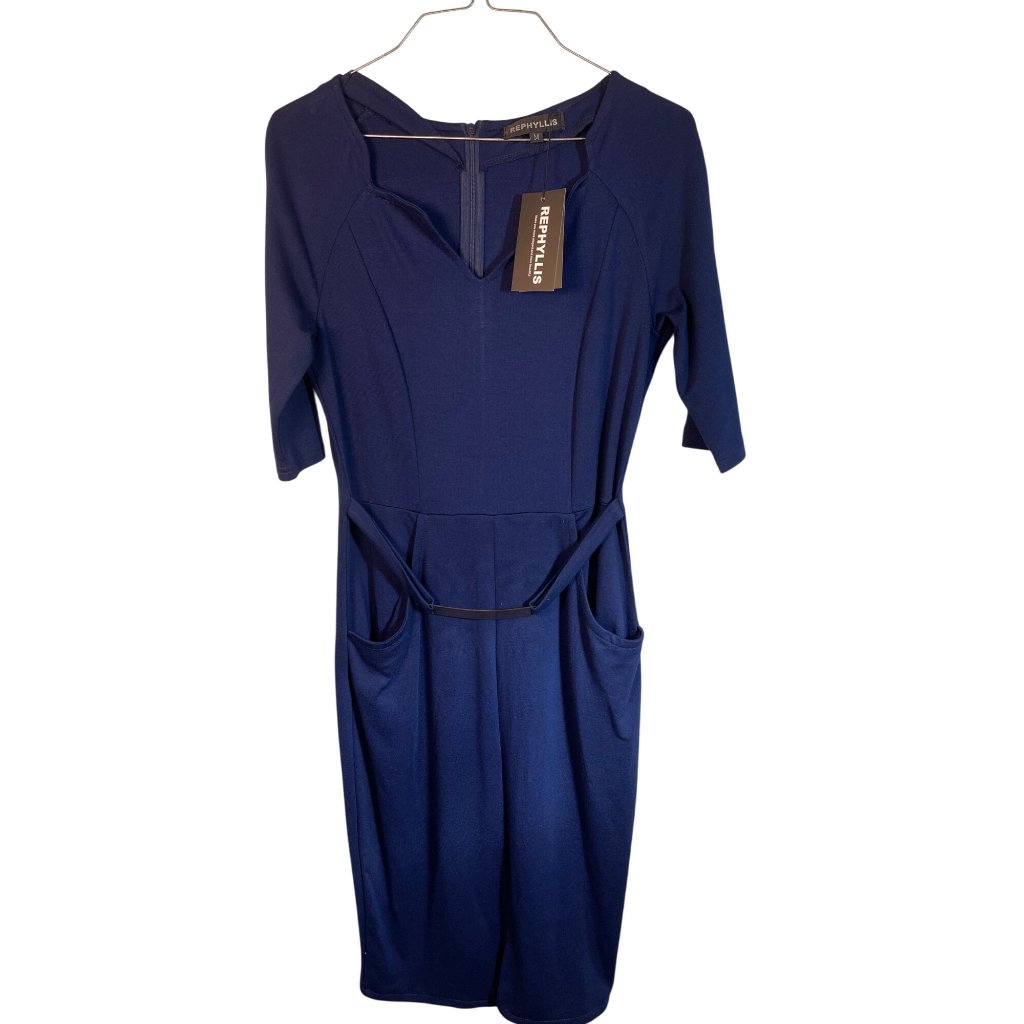 Nwt Rephyllis In M With Pockets Womens Blue Dress Navy Blue